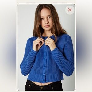 Rollas Bright Blue Cardigan - Size Small